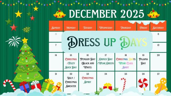 Christmas Dress Up Days